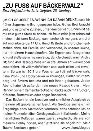 Scan von „Der Plötzblog im Feinschmecker-Magazin“ (November-Ausgabe, Quelle: DER FEINSCHMECKER)