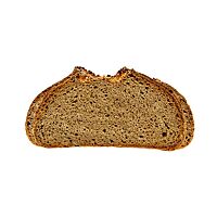 Drei Scheiben Roggenbrot mit unterschiedlichen Backtemperaturen wurden für den Volumenvergleich übereinander gelegt. 