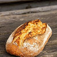 Das San Francisco Sourdough Bread aus Dinkel hat eine leicht bemehlte und kräftig ausgebackene Kruste.
